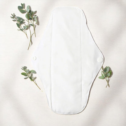 Serviette Hygiénique Lavable - EcoReusablePads™ - Blanc