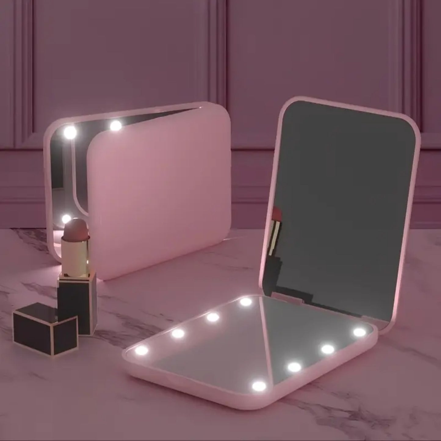 Miroir de Poche - GlowMiniMirror™ - Rose