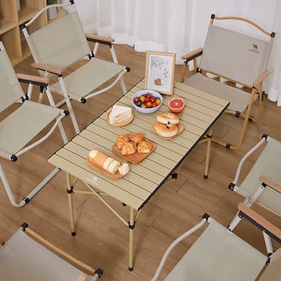 Table camping pliante	- CampingFoldingTable™ - Doré