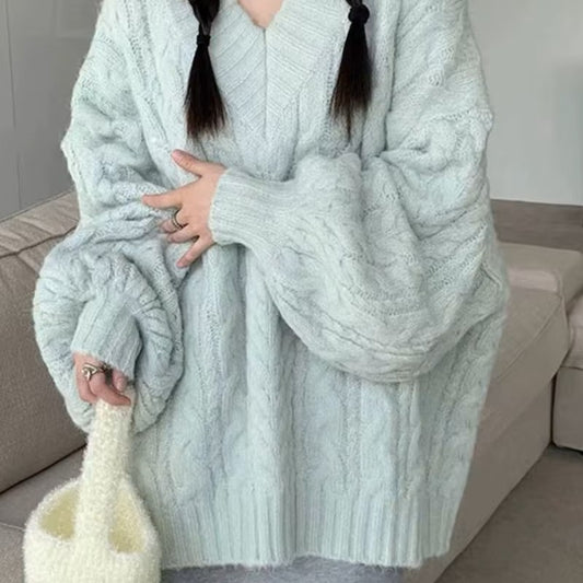 Pull Tricot - CozyKnitSweater™ - Vert Clair