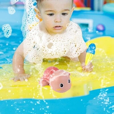 Jouet bain bébé - NewBabyBathToys™ - Tortue rose