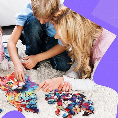 Puzzle En Bois - WoodenPuzzleColorCat™