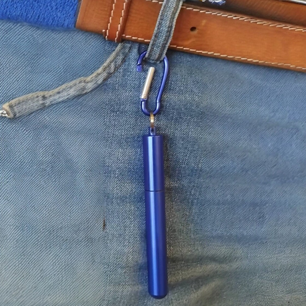 Paille Réutilisable - SteelSipKit™ - Bleu