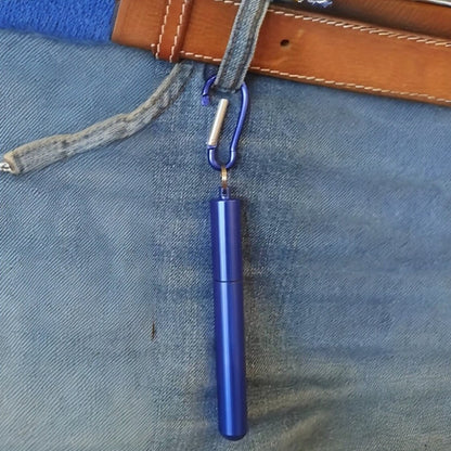 Paille Réutilisable - SteelSipKit™ - Bleu