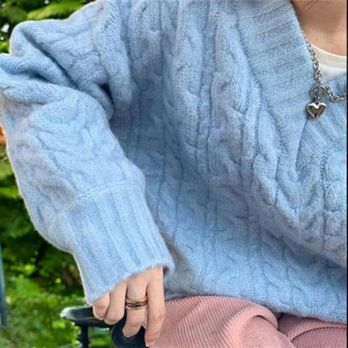 Pull Tricot - CozyKnitSweater™ - Bleu Ciel