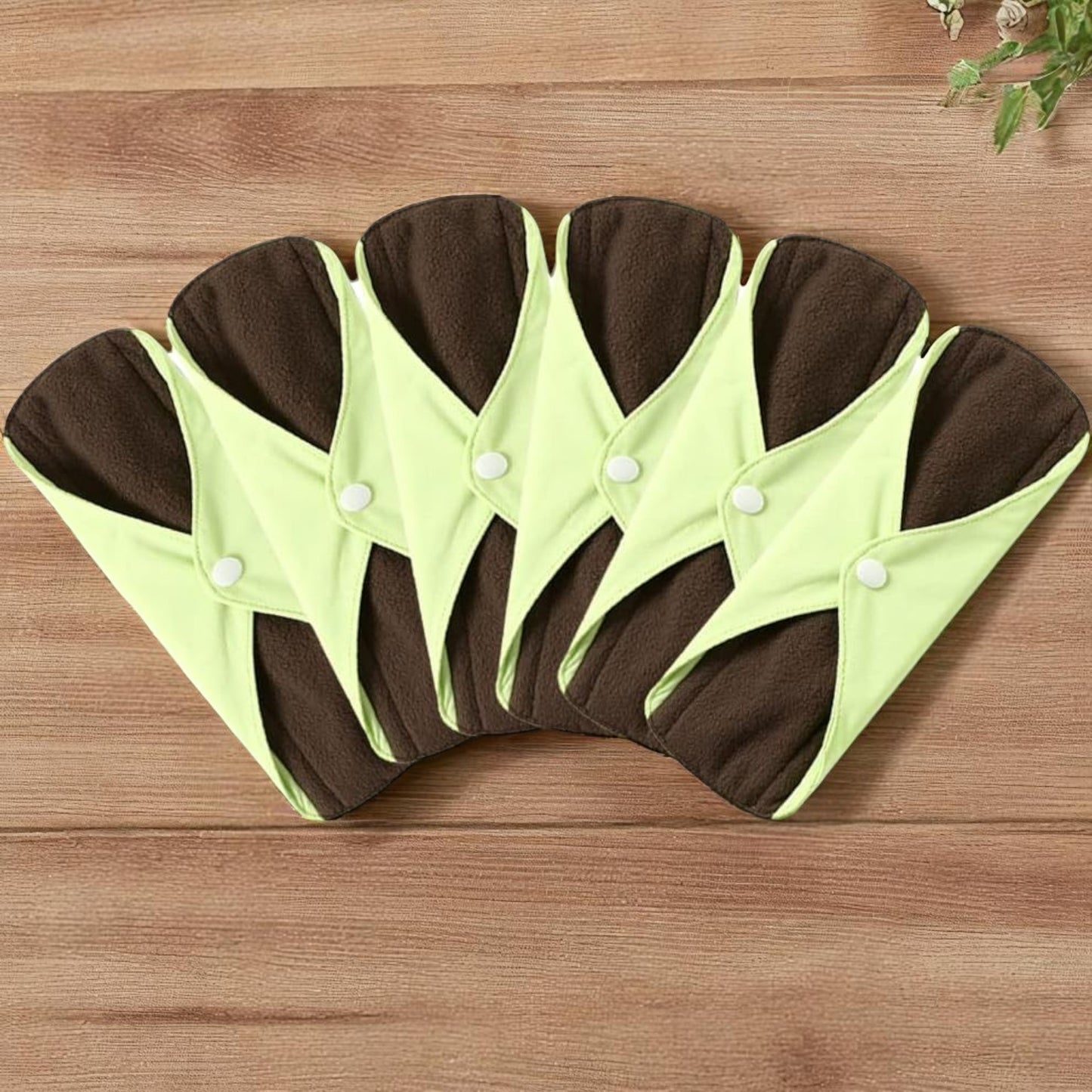 Serviette Hygiénique Lavable - EcoReusablePads™ - Vert