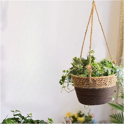 Pot de Fleur Suspendu - PlantBasket™ - Jaune/Marron