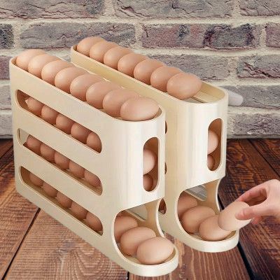 rangement oeufs - RollingEggRack™ - Jaune