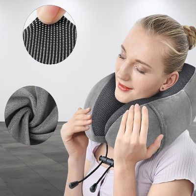 Oreiller ergonomique cervical - MemoryFoamNeckPillow™ - Gris