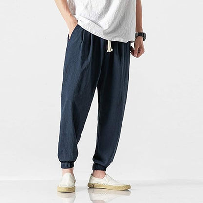 Pantalon en Lin Homme - ModestFlow™ - Bleu marine
