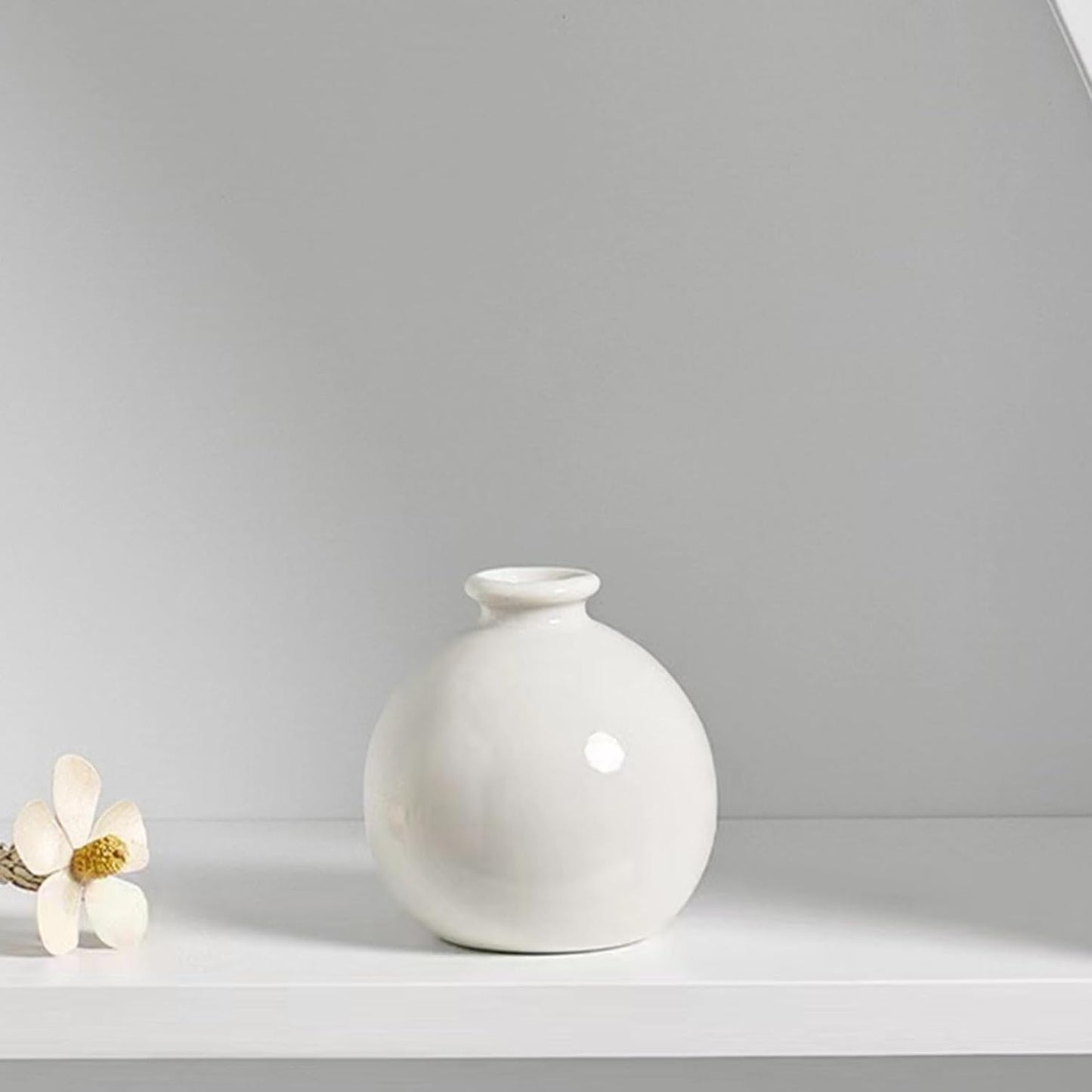 Vase en Céramique - ZenHydroVase™ - Blanc