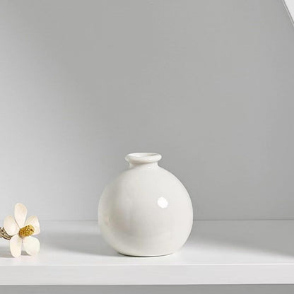 Vase en Céramique - ZenHydroVase™ - Blanc