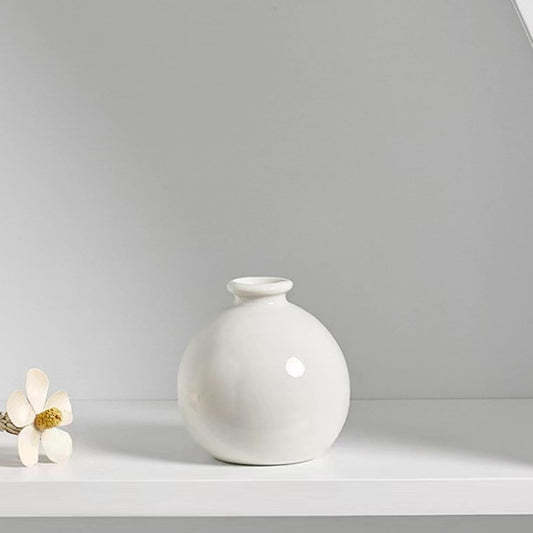 Vase en Céramique - ZenHydroVase™ - Blanc