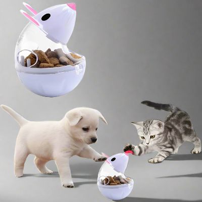 Jouet Interactif pour Chien - FeedBall™ - Souris Blanche
