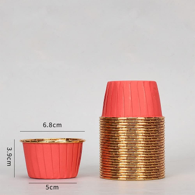Caissette pour Muffins - CupcakeWrappers™ - Rouge Dorée