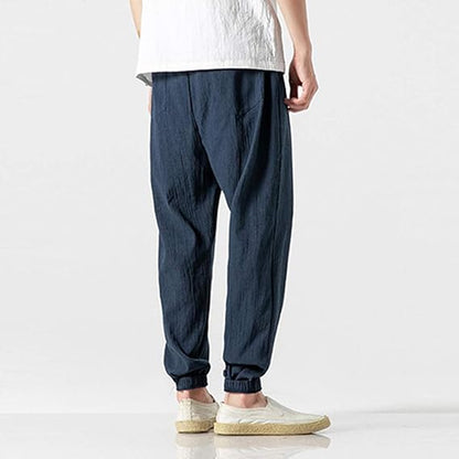 Pantalon en Lin Homme - ModestFlow™ - Bleu marine