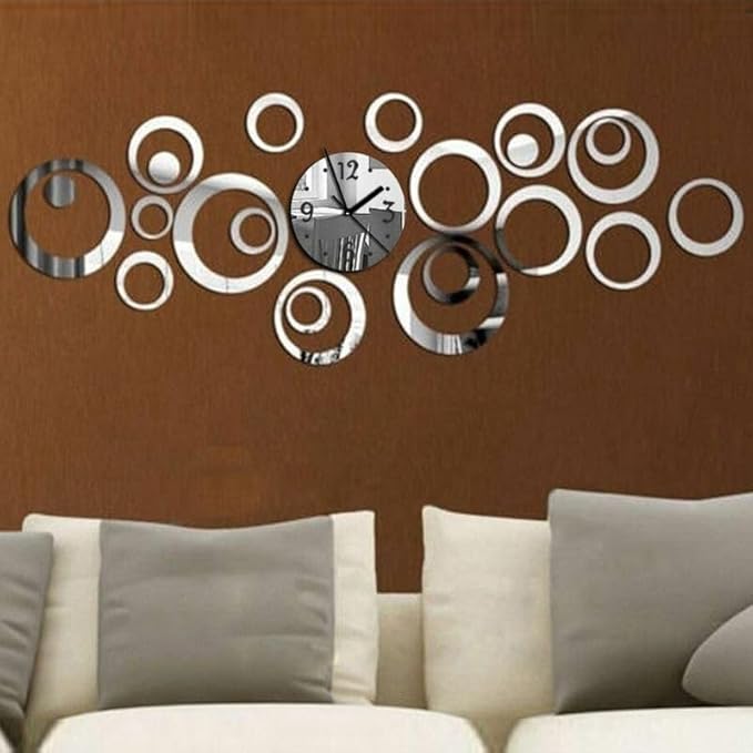 Horloge Murale Design - MirrorTime™ - Argenté