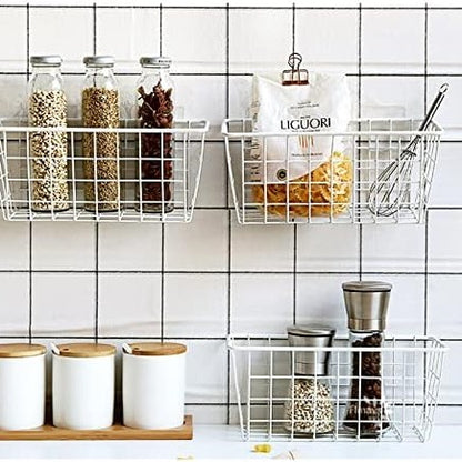 Rangement Mural - ClutterGrid™ - Panier Rectangle Blanc