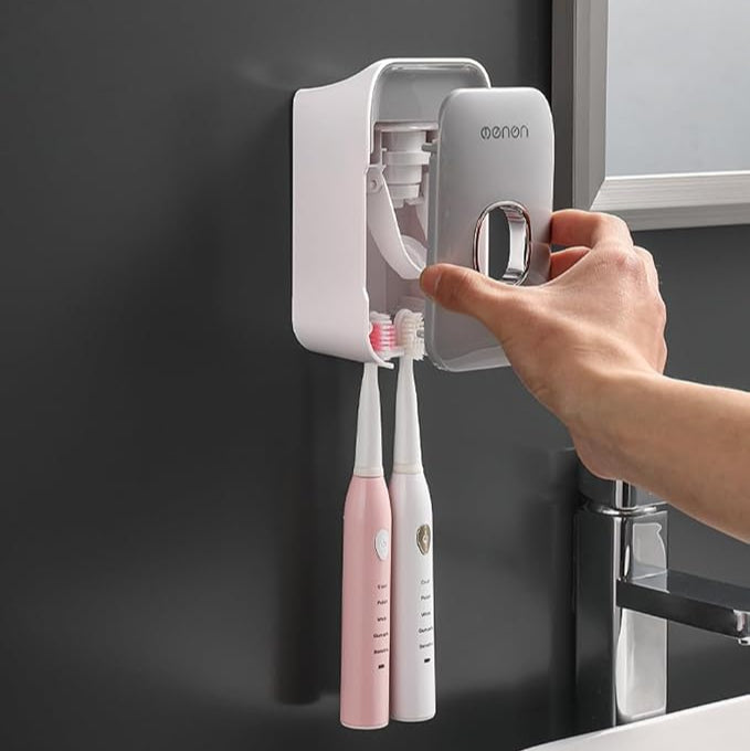 Porte Brosse à Dent Mural - CleanClick™ - Gris