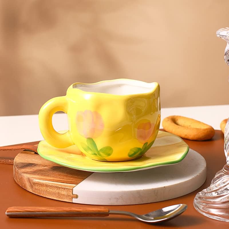 Tasse à Café - CozyBloomCup™ - Tulipe Jaune