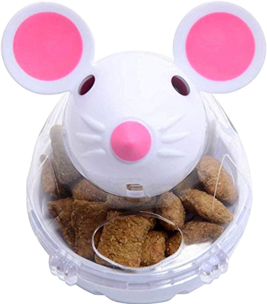 Jouet Interactif pour Chien - FeedBall™ - Souris Blanche