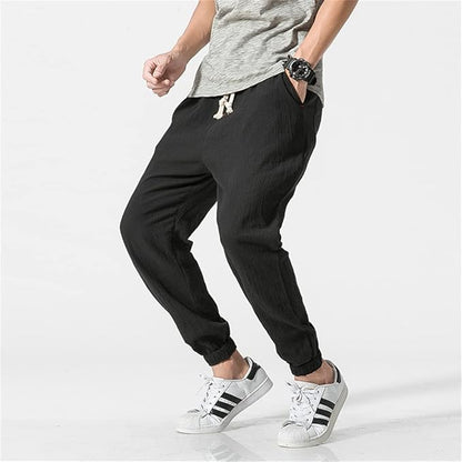 Pantalon en Lin Homme - ModestFlow™ - Noir