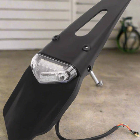Garde Boue - MotorcycleRearFender™ - Blanc Noir