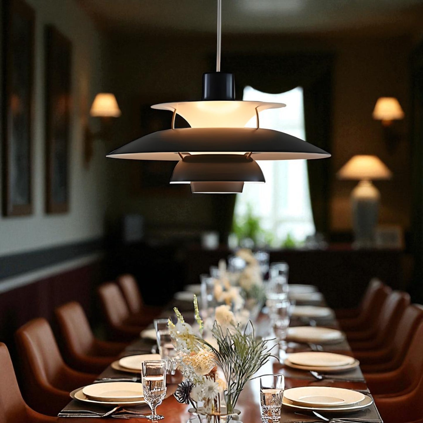 Lustre Plafond - UmbrellaLED™ - Noir