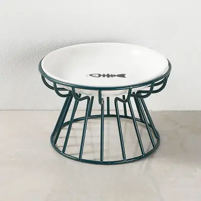 Gamelle Chat - CeramicRaisedCatBowl™ - Vert