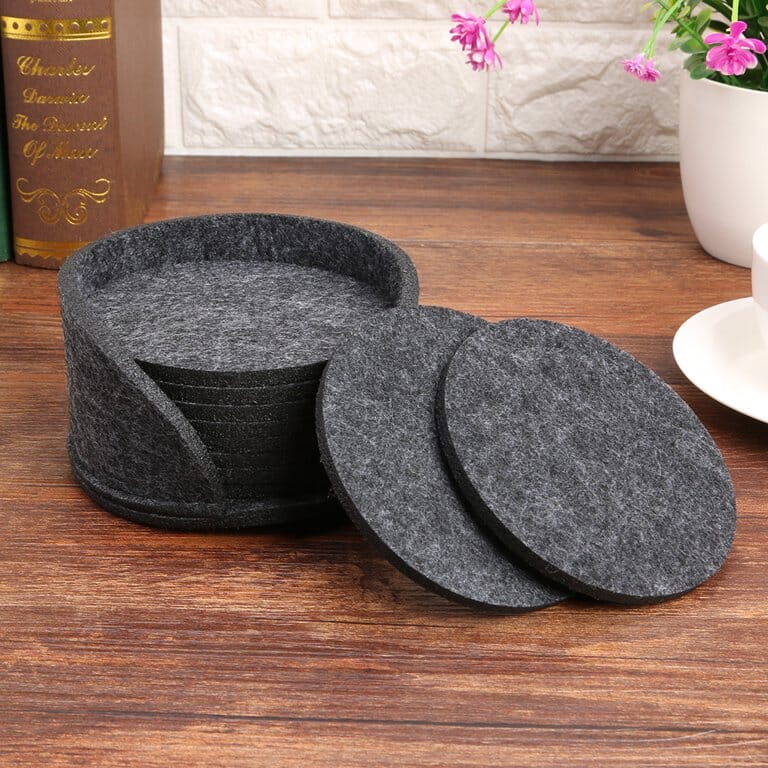 Dessous de Verre - RoundFeltCoaster™ - Gris Foncé