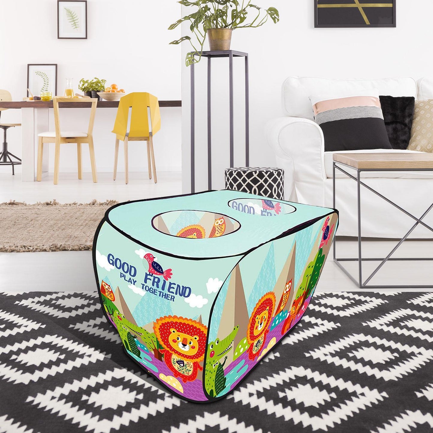 Tente de Jeu Enfant - TenteMagik™ - Tente Lion Bleu Ciel