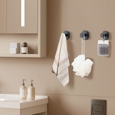 Support Douche - SuctionCupHooksforShower™ - Noir