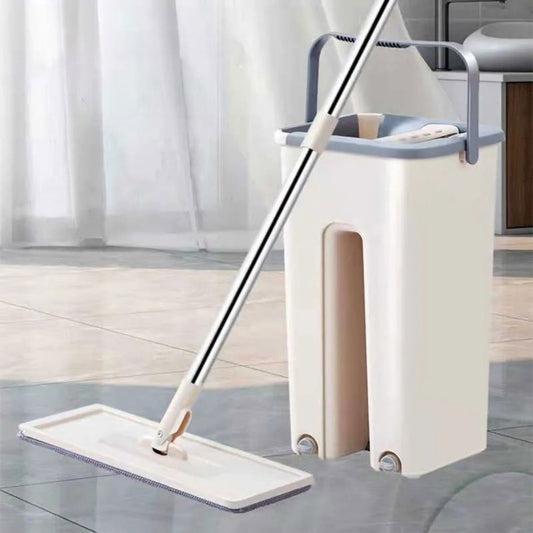 Balai et Seau Essoreur - SwiftClean™ - Ivoire