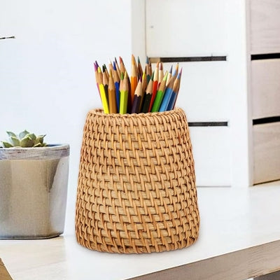 Panier En Rotin - HandmadeRattanStorageBox™ - Fond rond