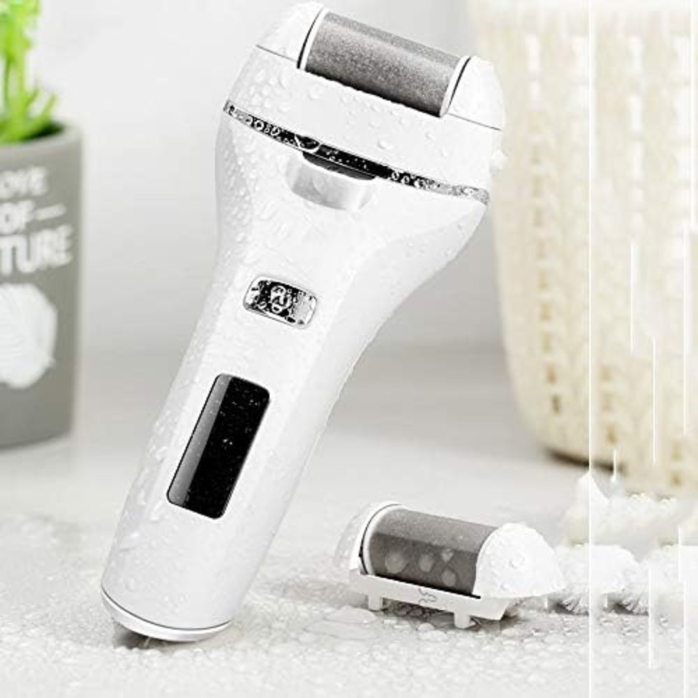 Râpe pour Pieds Électrique - PediPro™ - Blanc Argenté