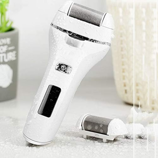 Râpe pour Pieds Électrique - PediPro™ - Blanc Argenté