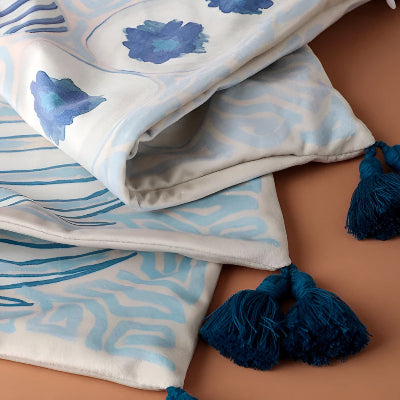 Housse de Coussin - SoftOrient™ - Chiens Bleus