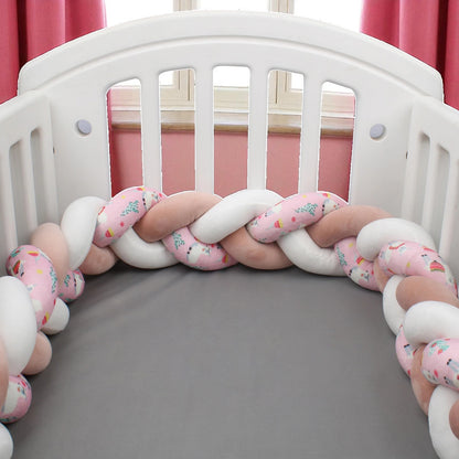 Tour de Lit Tressé - BraidBumper™ - Rose Poudré