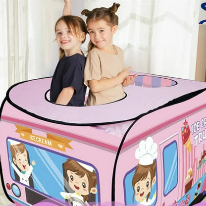 Tente de Jeu Enfant - TenteMagik™ - Camion de Glace Rose