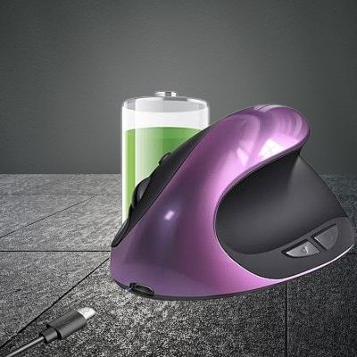 Souris ergonomique sans fil - ErgonomicMouse™ - Mauve