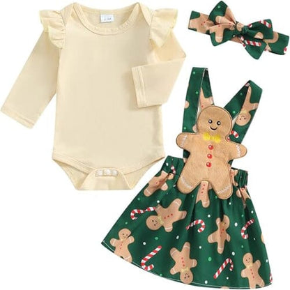 Ensemble Fille - FestiveCharm™ - Vert Noël