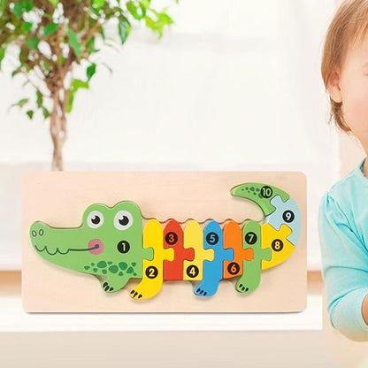 Puzzle en Bois - MacaronPuzzle™ - Crocodile