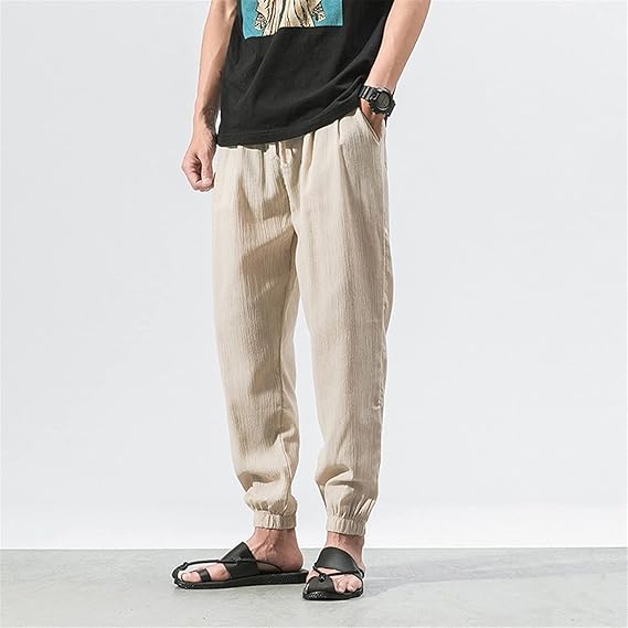 Pantalon en Lin Homme - ModestFlow™ - Beige