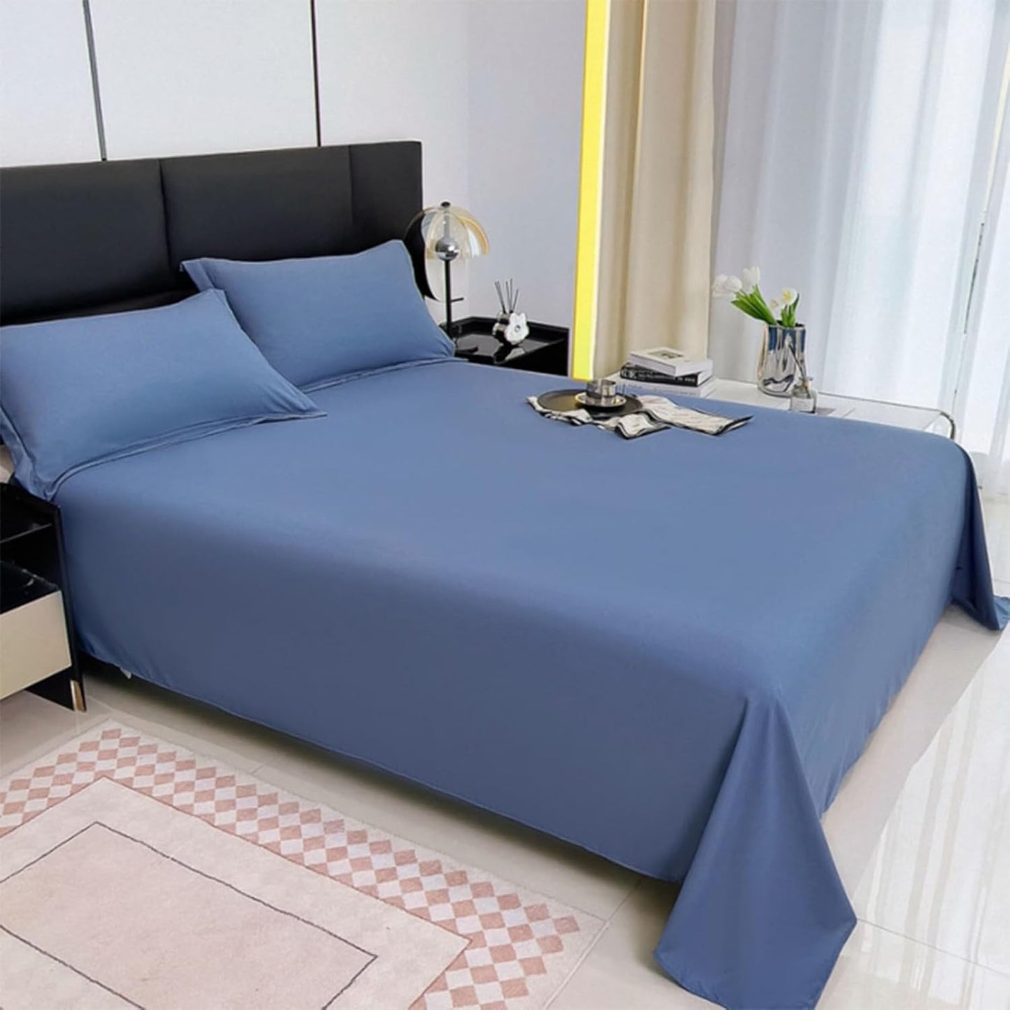 Drap Housse - LinoSoftSheet™ - Bleu Marine