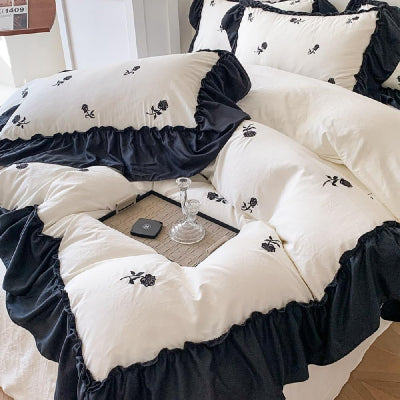 Linge de Lit - RoseDream™ Blanc & Noir