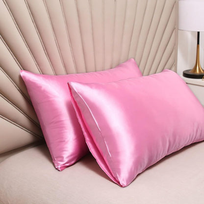 Taie d'Oreiller en Satin - SatinDreamPillow™ - Rose