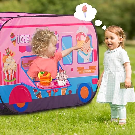 Tente de Jeu Enfant - TenteMagik™ - Camion de Glace Rose