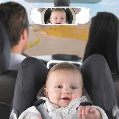 Miroir Voiture pour Bebe - SafeViewBabyMirror™ - Éléphant Gris