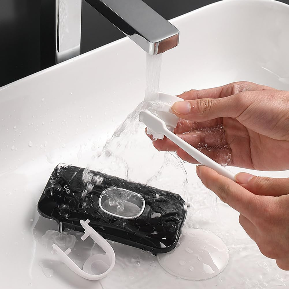 Porte Brosse à Dent Mural - CleanClick™ - Noir