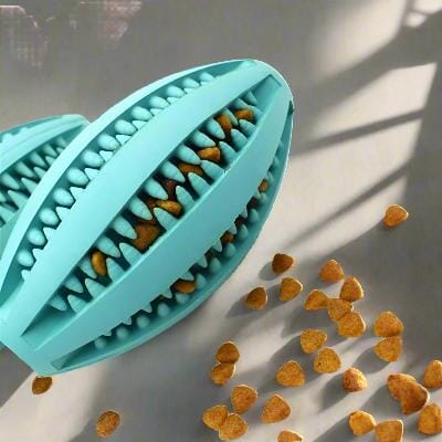 Jouet Interactif pour Chien - ChewBounceBall™ - Bleu Clair